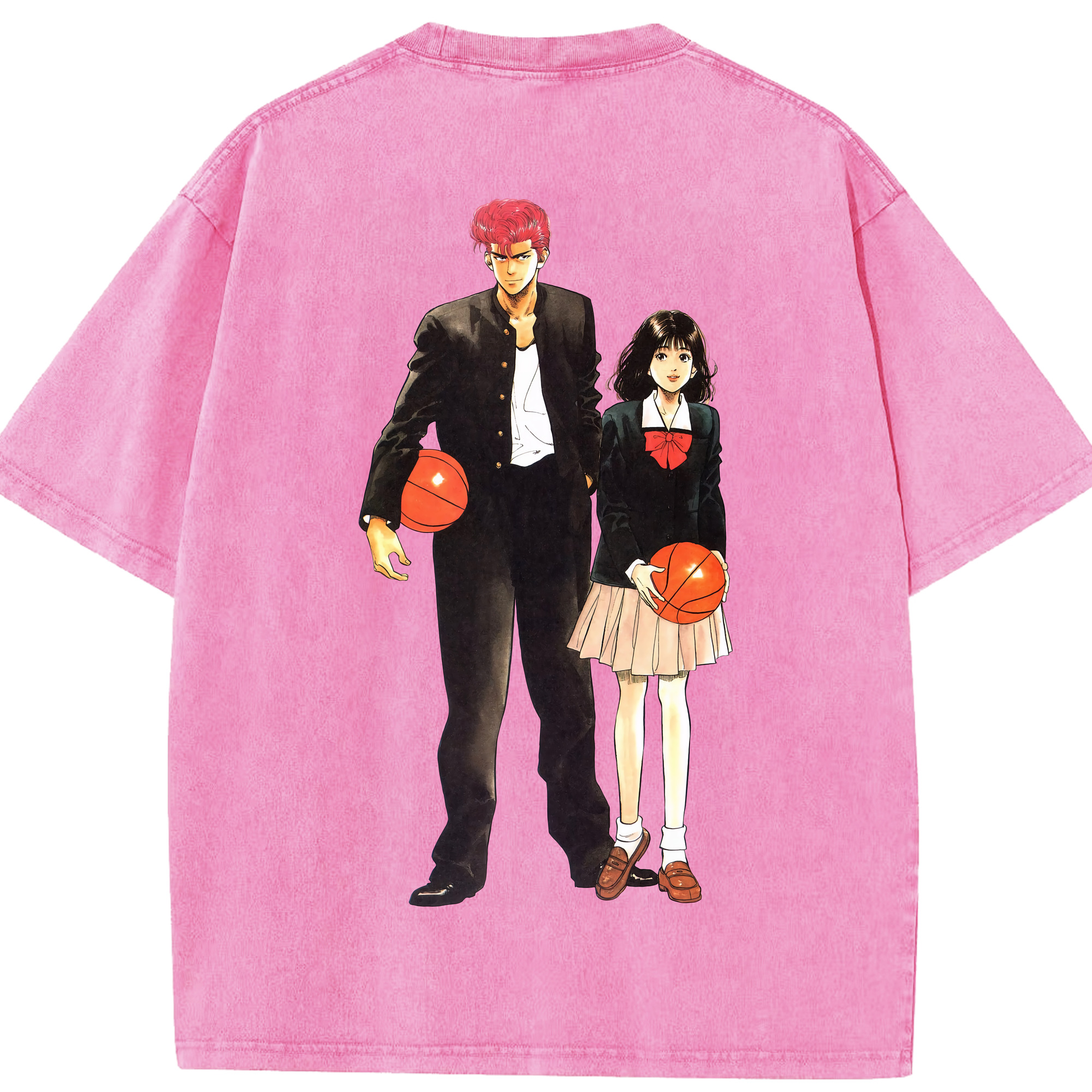 （画像用） SLAM DUNK／スラムダンク 綿100% ヴィンテージ風 半袖Tシャツ（背面プリント）